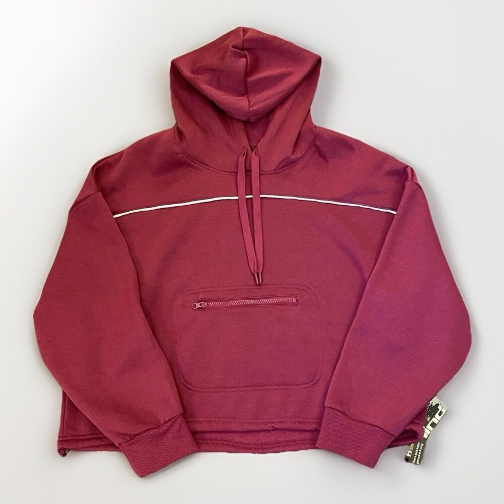 Hind Women's Hoodie Size XL Purple Fleece Long Sleeves Pocket Running NWT $58